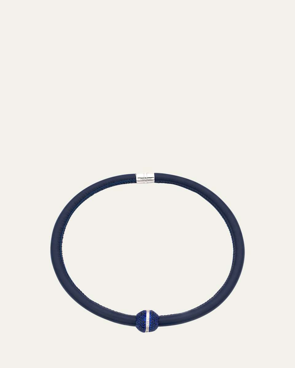 Barbarella Bracelet with White Diamonds and Blue Sapphires
